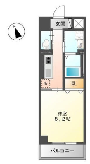 広島市南区東雲本町のマンションの間取り