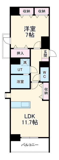 名古屋市天白区古川町のマンションの間取り