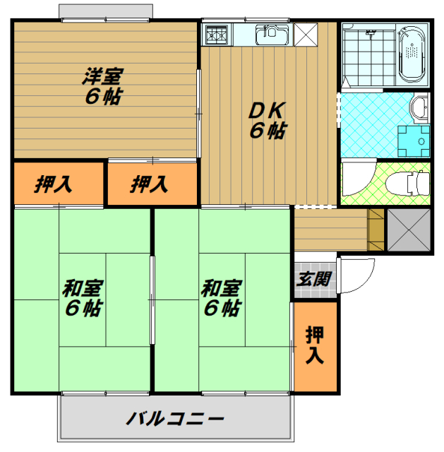 【神戸市西区玉津町今津のアパートの間取り】