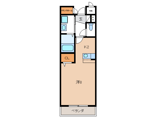 岐阜市西中島のマンションの間取り