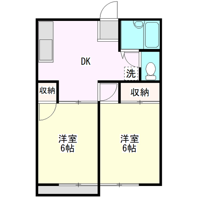 石高ハイツの間取り