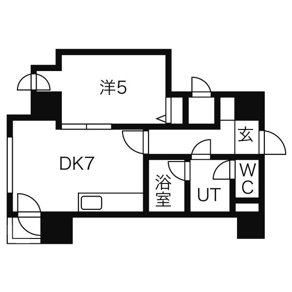 札幌市中央区大通東のマンションの間取り