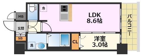 【プレサンス太閤通ファシールの間取り】