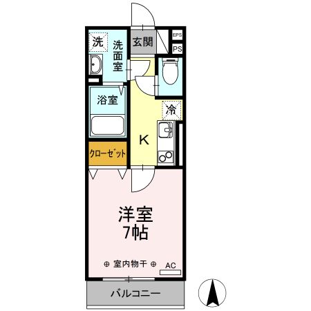 相馬市石上のアパートの間取り