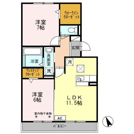 四日市市川島町のアパートの間取り