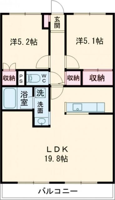 ハイム桔梗Iの間取り