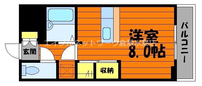 倉敷市笹沖のマンションの間取り