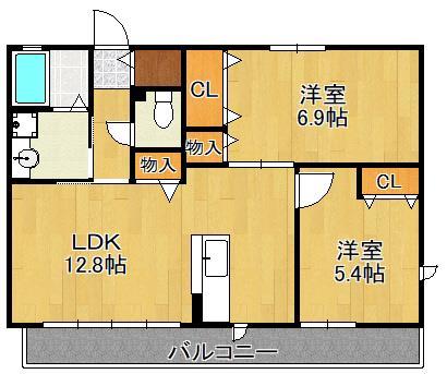 ブロードリバーイン丸町の間取り