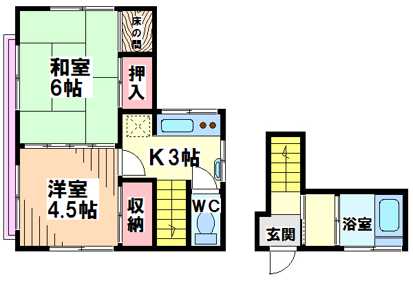 内藤荘の間取り