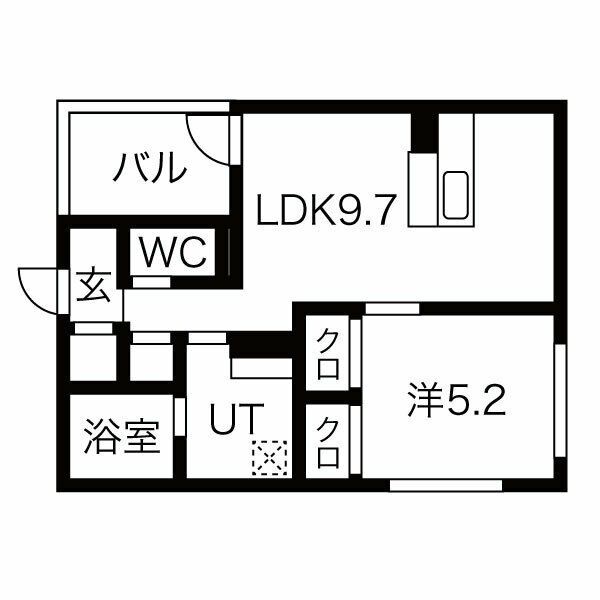 名古屋市北区柳原のアパートの間取り