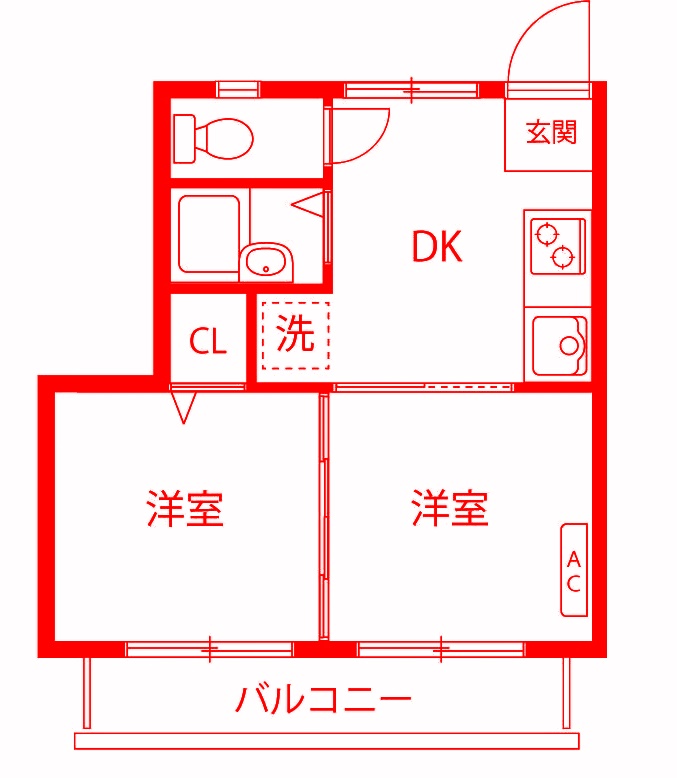 川崎市幸区南加瀬のマンションの間取り