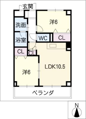 セジュール砂川の間取り