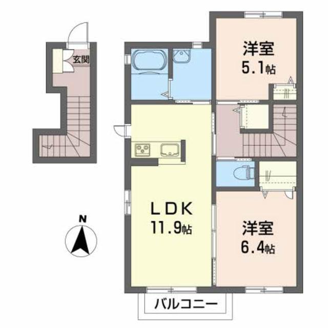 アーバンストリート泉Ｃの間取り