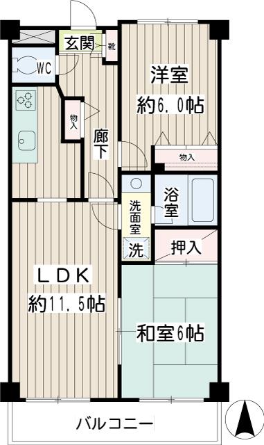 グレース川崎の間取り