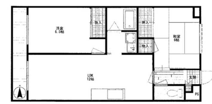 横浜市鶴見区潮田町のマンションの間取り