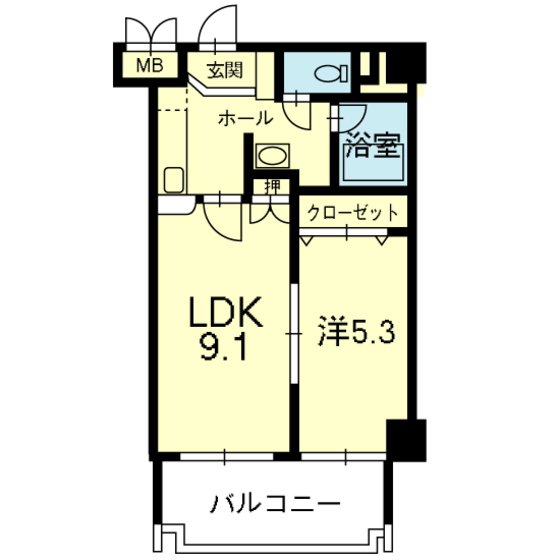 ライズ平成大通りの間取り