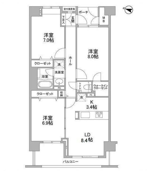 ソアラノーム碑文谷の間取り