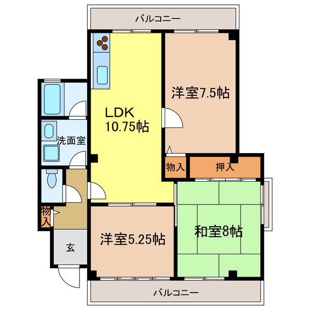 サンライフマンションの間取り