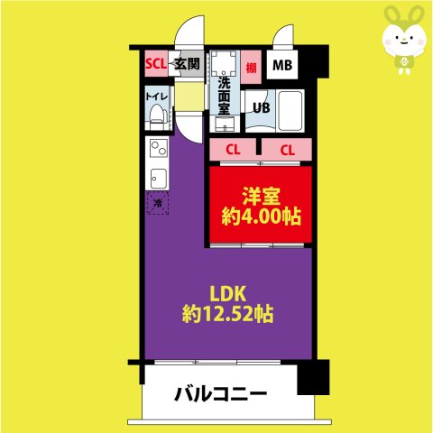 東大阪市下小阪のマンションの間取り