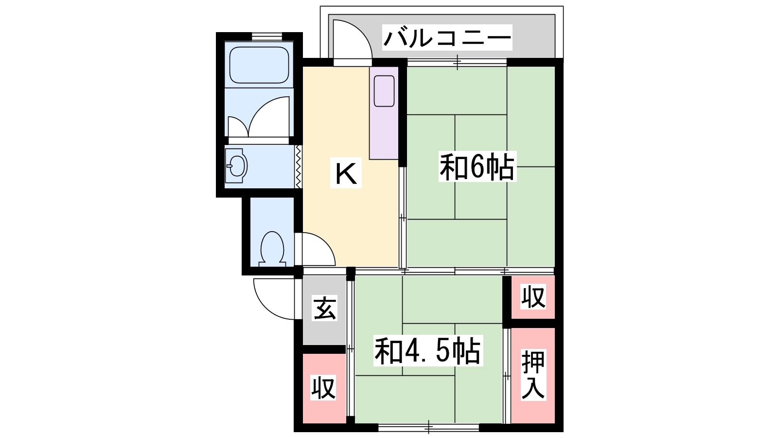 西脇市小坂町のマンションの間取り