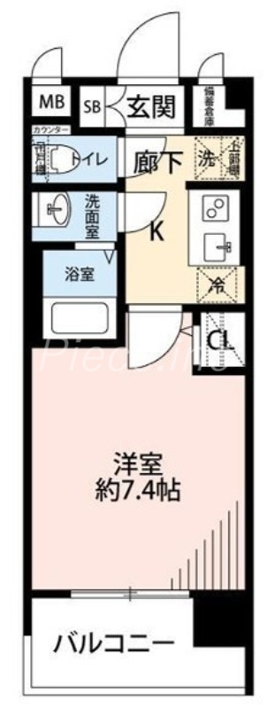 大阪市淀川区田川のマンションの間取り