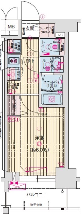 名古屋市西区菊井のマンションの間取り