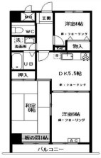 足立区東綾瀬のマンションの間取り