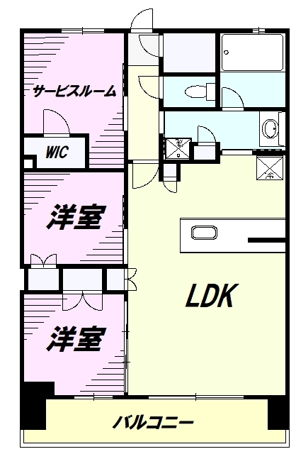 八王子市八日町のマンションの間取り