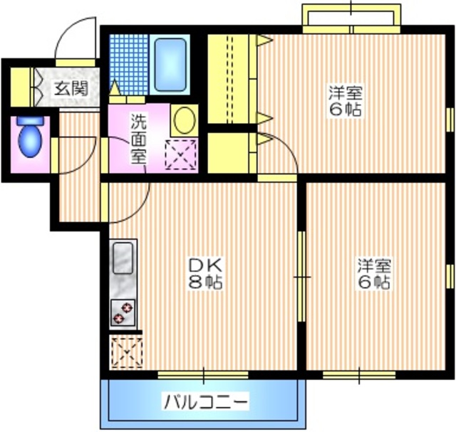 鎌倉市坂ノ下のマンションの間取り