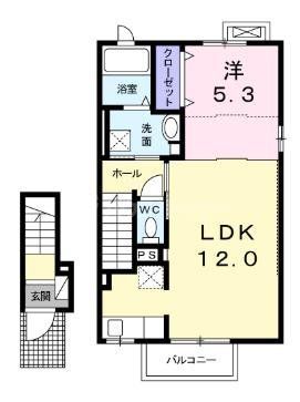 柏市藤心のアパートの間取り