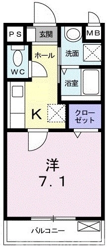 【メゾン・ド・きぬかけの間取り】