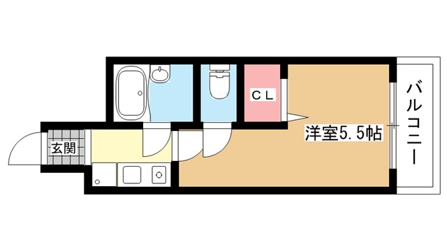 豊中市箕輪のマンションの間取り