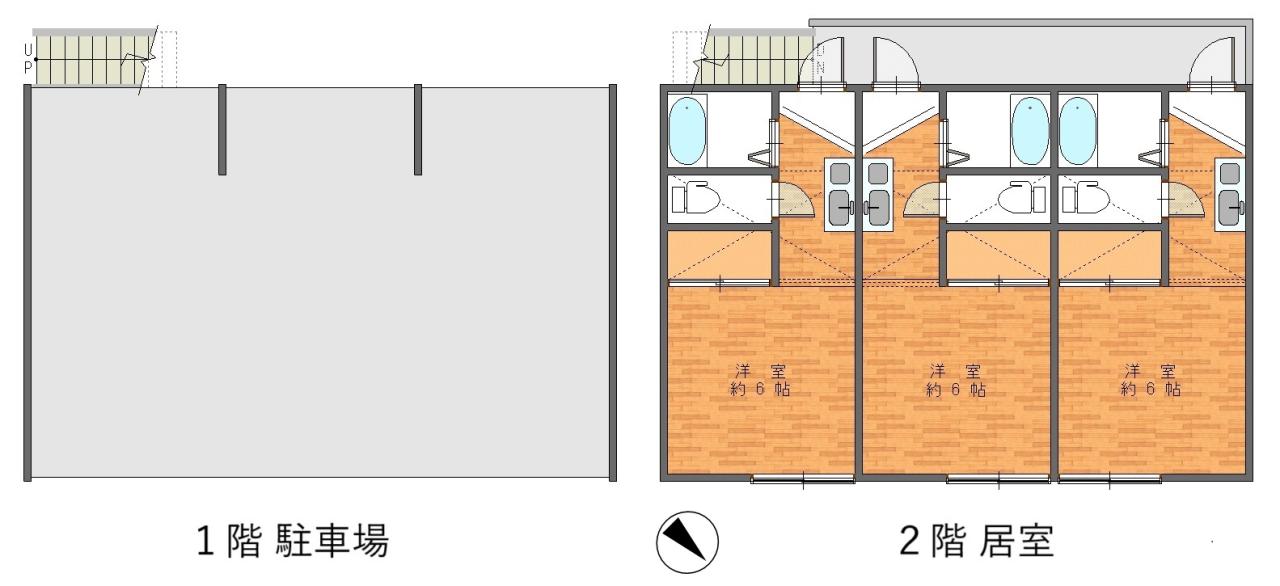 三条市石上のアパートの間取り