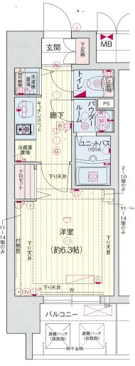 大阪市北区扇町のマンションの間取り