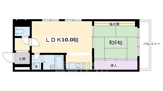 京都市下京区本柳水町のマンションの間取り