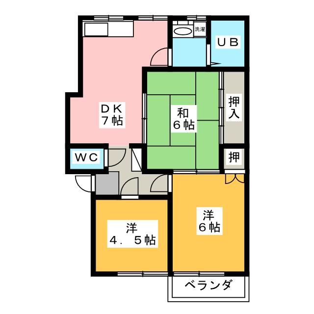 ボンメゾン三ツ矢の間取り