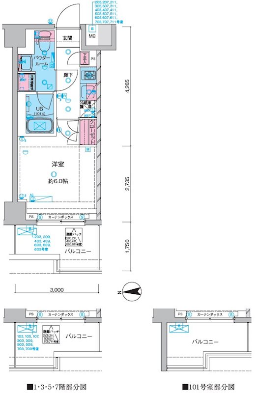 川口市元郷のマンションの間取り