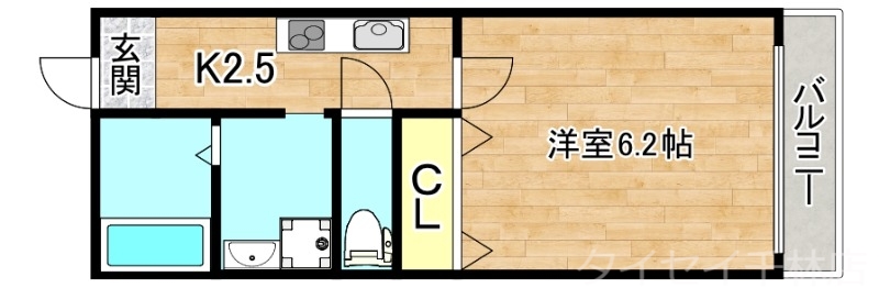 大阪市都島区高倉町のマンションの間取り