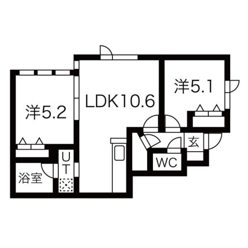 メニーズコート西宮の沢タウンF棟の間取り