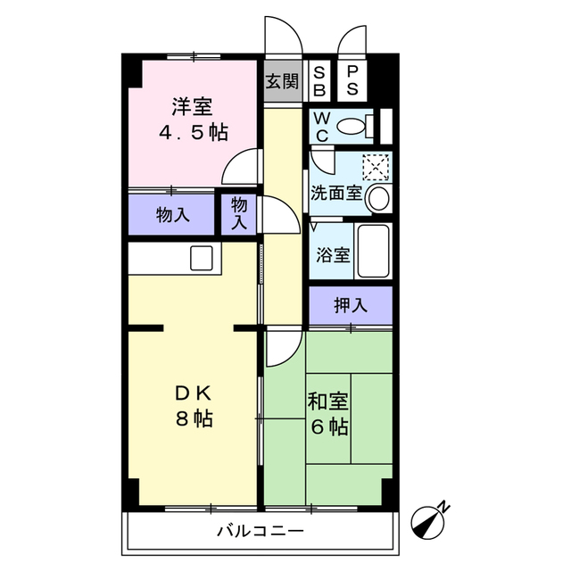 ドミール美しが丘の間取り