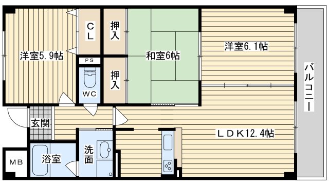 リーブ平田の間取り