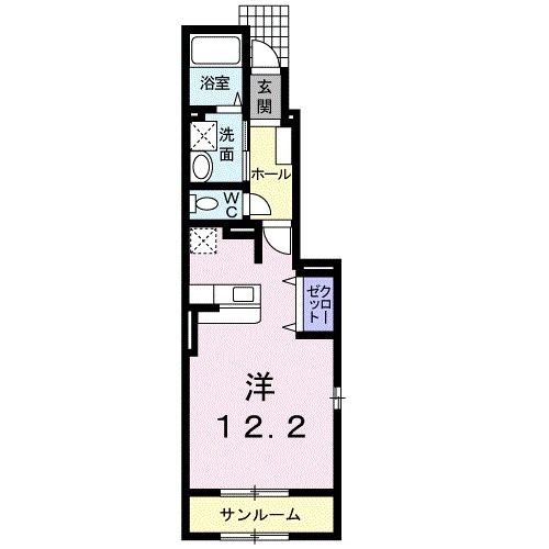 金沢市三池栄町のアパートの間取り