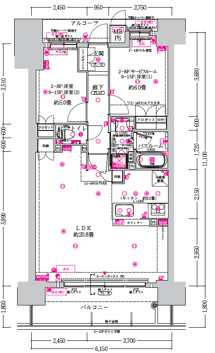 ワコーレ神戸トアプレミアムの間取り