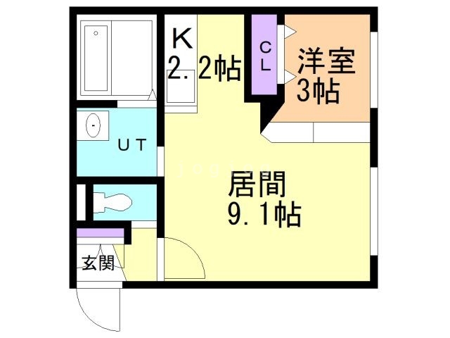 札幌市厚別区青葉町のマンションの間取り