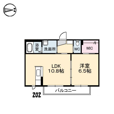 【広島市安佐南区高取南のアパートの間取り】