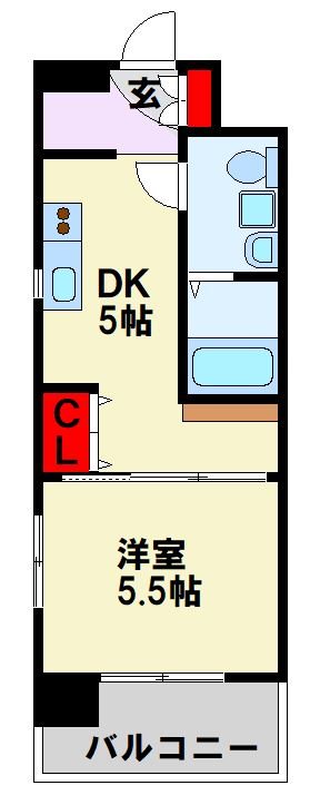 北九州市八幡東区前田のマンションの間取り