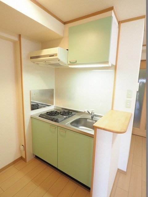 キッチン　2口コンロ付