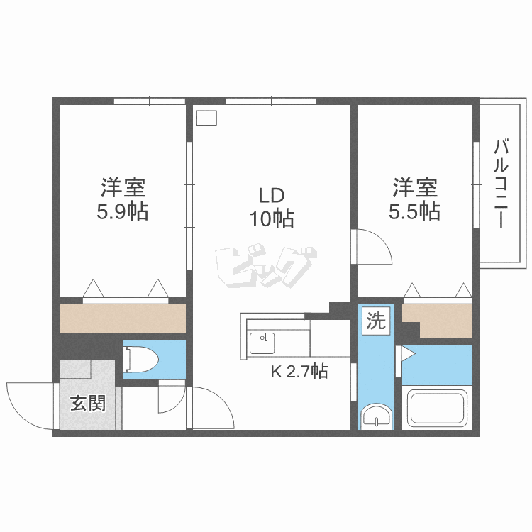 リッツハウス山の手の間取り写真