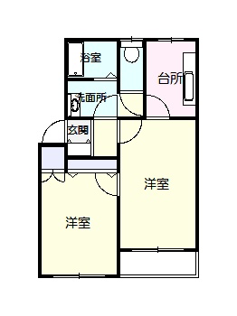 ハイツ浅見の間取り