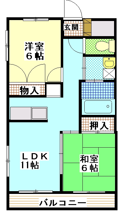 コーポ大場の間取り